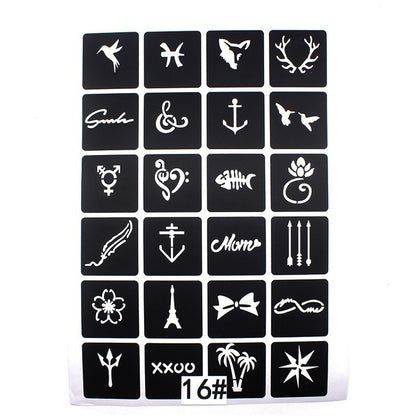 Hollow Tattoo Mold Women's Spray Paint