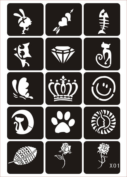 Hollow Tattoo Mold Women's Spray Paint