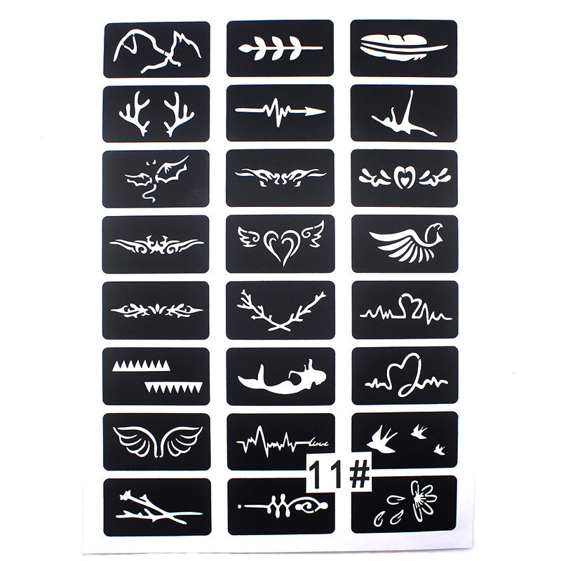 Hollow Tattoo Mold Women's Spray Paint