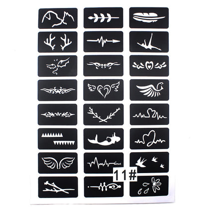 Hollow Tattoo Mold Women's Spray Paint