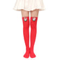 Christmas Plush Doll Knee Socks Bow Stockings