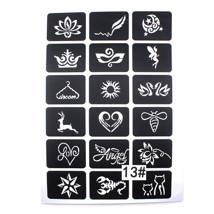 Hollow Tattoo Mold Women's Spray Paint