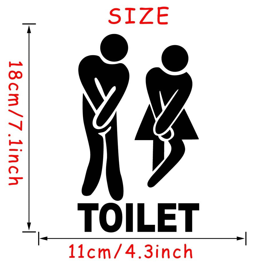 Mr. & Mrs. Quotes Toilet Door Sticker Fashion Bathroom Door Decals Diy Waterproof Wall Art Vinyl Removable Poster Home Decor