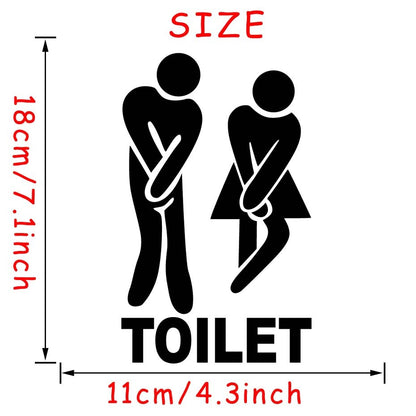 Mr. & Mrs. Quotes Toilet Door Sticker Fashion Bathroom Door Decals Diy Waterproof Wall Art Vinyl Removable Poster Home Decor