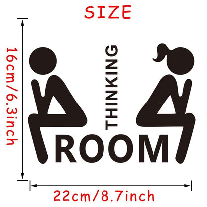Mr. & Mrs. Quotes Toilet Door Sticker Fashion Bathroom Door Decals Diy Waterproof Wall Art Vinyl Removable Poster Home Decor