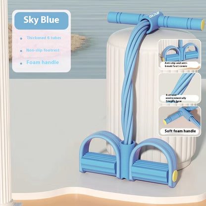 Pedal Chest Expander 6-tube Upgraded Sit-ups Aid