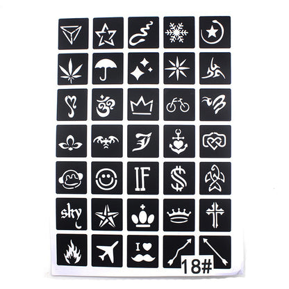 Hollow Tattoo Mold Women's Spray Paint