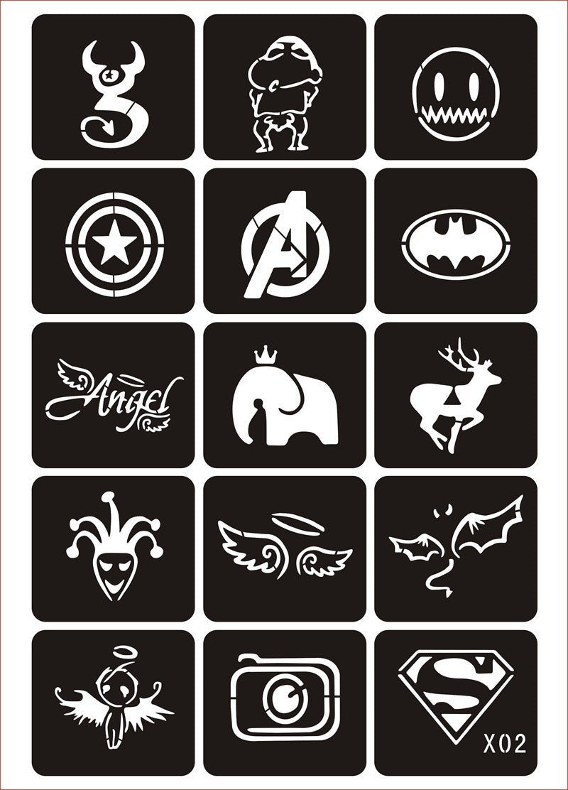 Hollow Tattoo Mold Women's Spray Paint