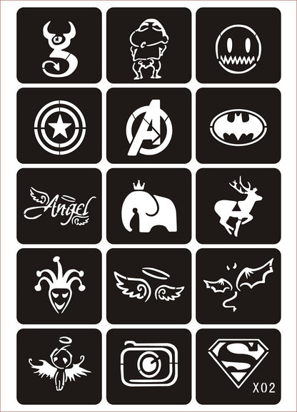 Hollow Tattoo Mold Women's Spray Paint