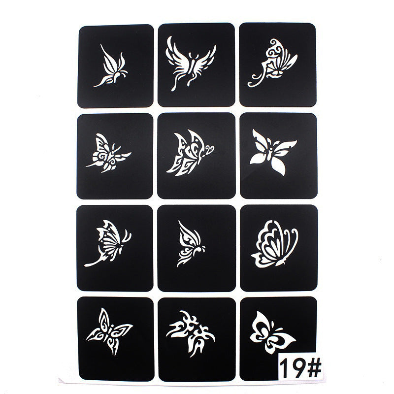 Hollow Tattoo Mold Women's Spray Paint