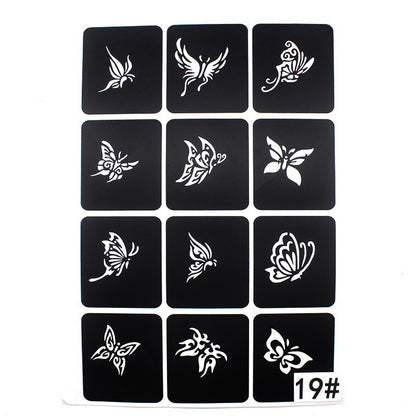 Hollow Tattoo Mold Women's Spray Paint