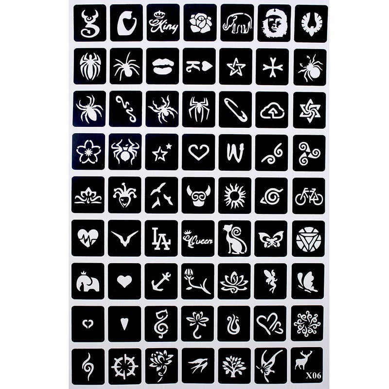 Hollow Tattoo Mold Women's Spray Paint