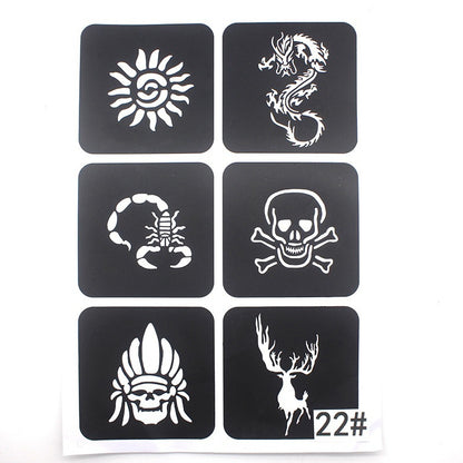 Hollow Tattoo Mold Women's Spray Paint