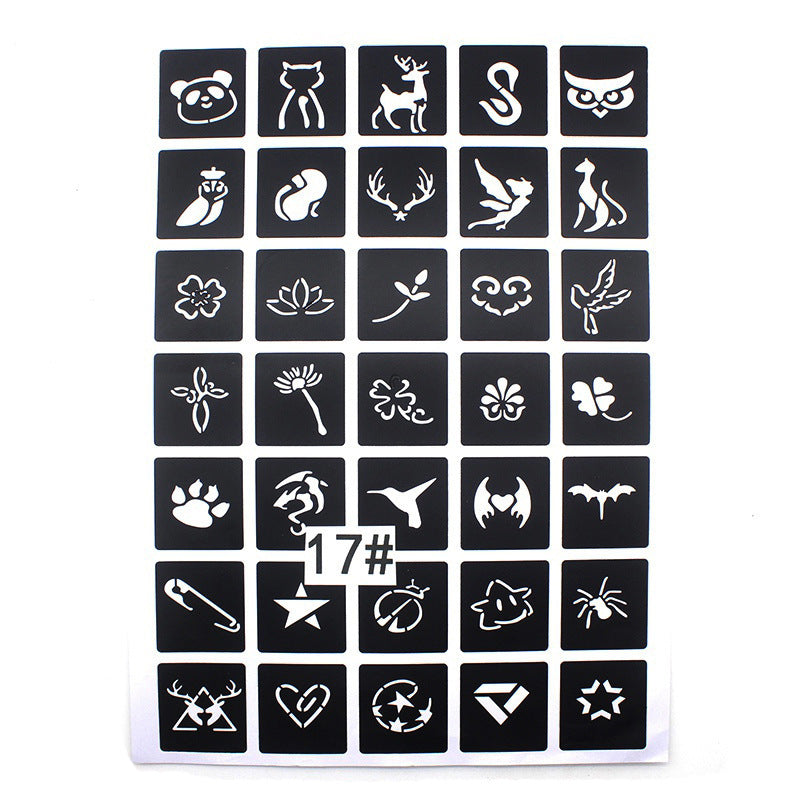 Hollow Tattoo Mold Women's Spray Paint