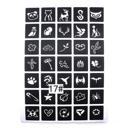 Hollow Tattoo Mold Women's Spray Paint