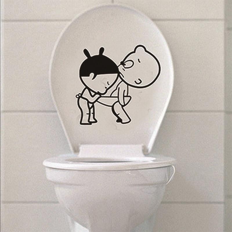Mr. & Mrs. Quotes Toilet Door Sticker Fashion Bathroom Door Decals Diy Waterproof Wall Art Vinyl Removable Poster Home Decor