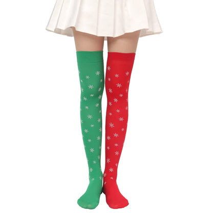 Christmas Plush Doll Knee Socks Bow Stockings