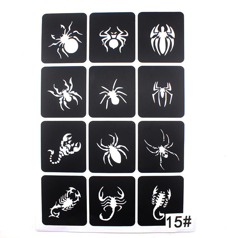 Hollow Tattoo Mold Women's Spray Paint