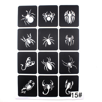 Hollow Tattoo Mold Women's Spray Paint