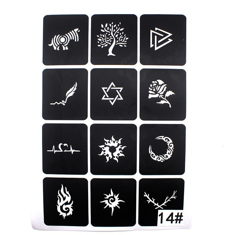 Hollow Tattoo Mold Women's Spray Paint