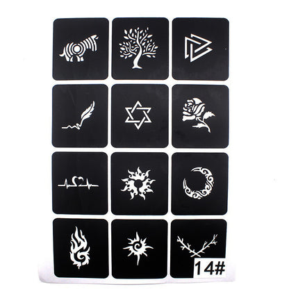 Hollow Tattoo Mold Women's Spray Paint