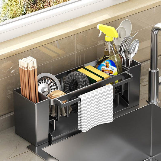 Multifunctional Sink Sponge Draining Rack Countertop Storage Rack